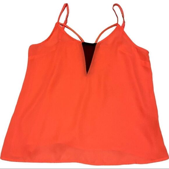 Coral and Black Boho Summer Cami Tank Top! - Picture 1 of 4